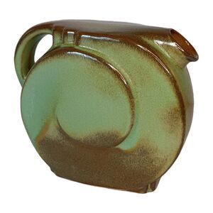 Frankoma Jade Prairie Green & Brown Water Pitcher Refrigerater Jug #88 Vintage